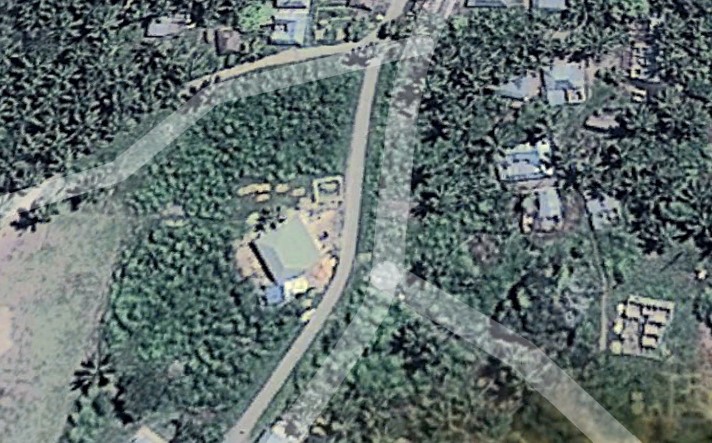 The mosque from a satellite photo