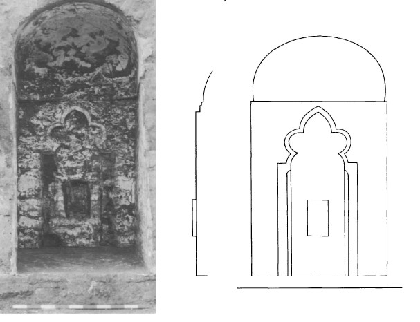 Drawing of one of the mihrabs.
