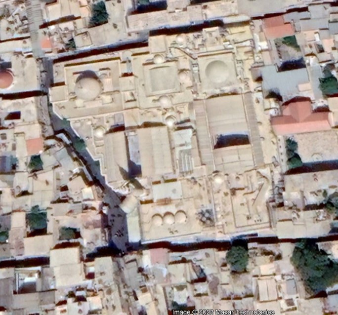 Satellite image: Notice the size.