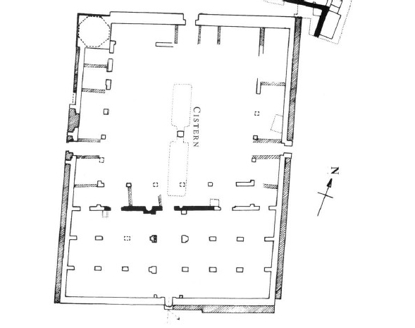 Drawing of the Surt mosque showing directions