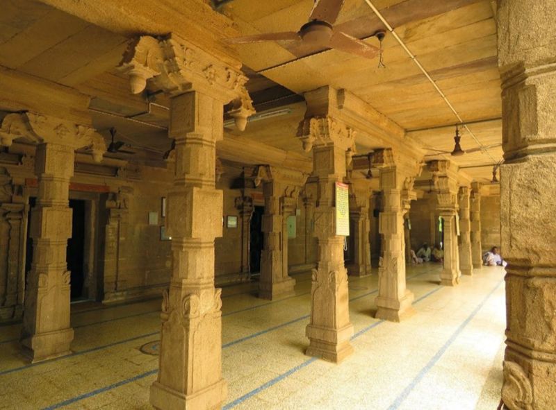 Note the unique carvings on the columns