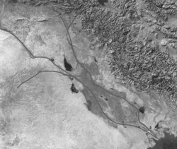 Rivers superimposed on Satellite Image