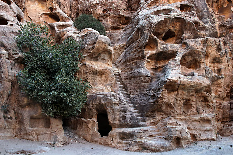 Carved houses near Petra