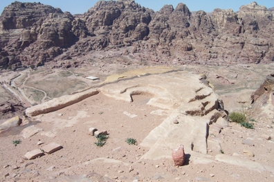 There are a number of sites that could have been a High Place Altar on Jebal El Kubtha.
