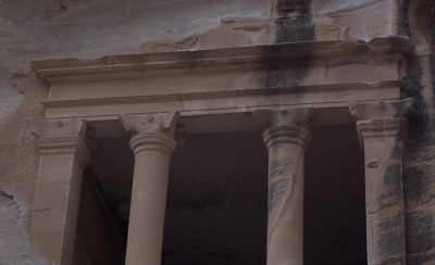 Notice the clear cut the tops of these columns.