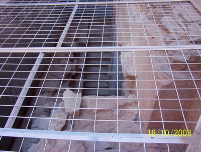 Some of the excavations that are now under a protective grating.