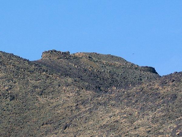 Above: Near Hadiyya Station is an old hill-top fort. Below are the remains of old watchtowers on the hills.