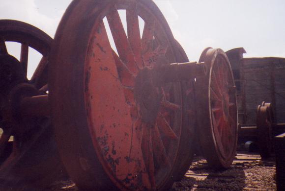 Old Locomotive Wheels near Jizza