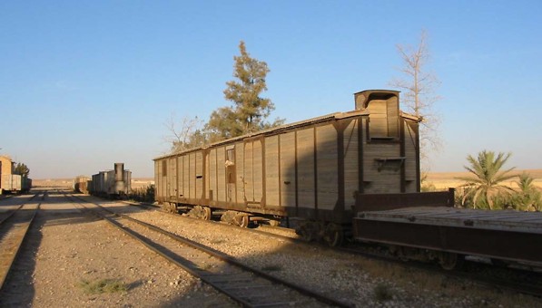 Rail car in the  Al Qatrana yard .. Photo courtesy of Peter Herrett