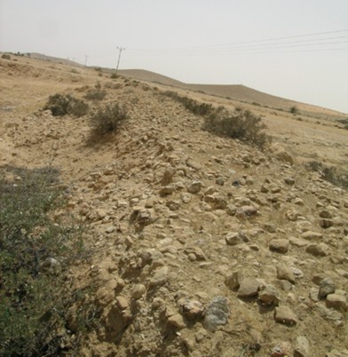 Railway bed near Bir Asluj. The ties and rails are now gone.